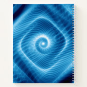 Blauer kosmischer Spiralnebel Notizblock (Rückseite)