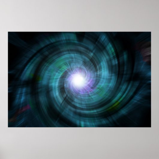 Blauer kosmischer Twirl Poster (Vorne)