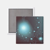 Blauer Kosmos Magnet (Vorderseite/Rückseite)