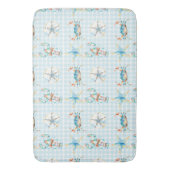 Blauer Krabben, Hummer, Starfish, Sand Dollar Badematte (Vorderseite Vertikal)