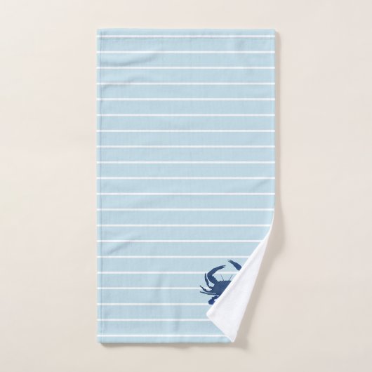 Blauer Krabbenanstrich Badhandtuch Set (Handtuch)