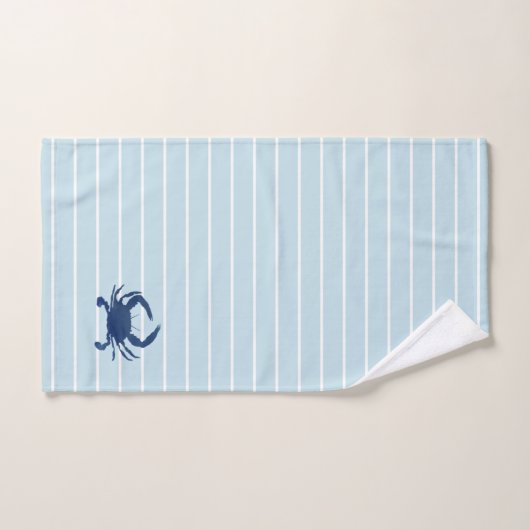 Blauer Krabbenanstrich Badhandtuch Set (Handtuch)