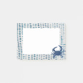 Blauer Krabbenglas Post-it Klebezettel (Vorderseite)