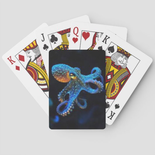 Blauer Krake Spielkarten (Rückseite)