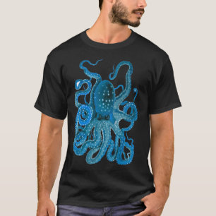 Blauer Krake T-Shirt