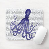 Blauer Kraken 5 Mousepad (Mit Mouse)