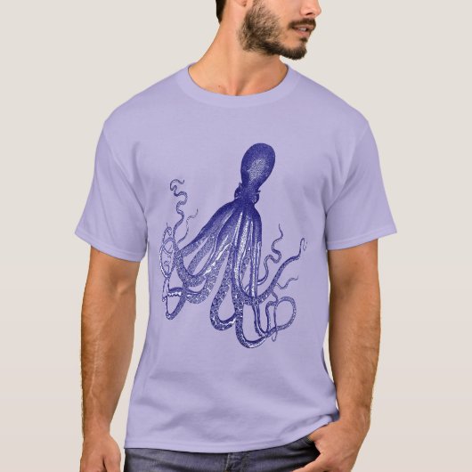 Blauer Kraken 5 T-Shirt (Vorderseite)