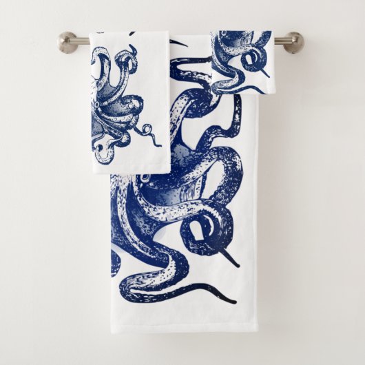 Blauer Kraken Badhandtuch Set (Insitu)