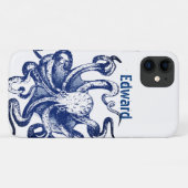 Blauer Kraken Case-Mate iPhone Hülle (Rückseite (Horizontal))