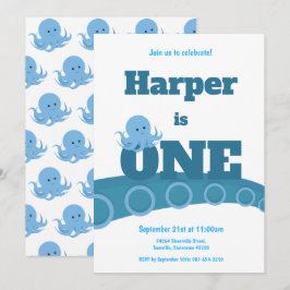 Blauer Kraken | Einladung zur Geburtstagspartei