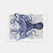 Blauer Kraken Fleecedecke (Vorderseite (Horizontal))