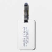 Blauer Kraken Gepäckanhänger (Rückseite vertikal)