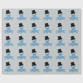 Blauer Kraken Geschenkpapier (Flach)