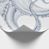 Blauer Kraken Geschenkpapier (Ecke)