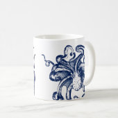 Blauer Kraken Kaffeetasse (VorderseiteRechts)