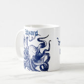 Blauer Kraken Kaffeetasse (Vorderseite Links)
