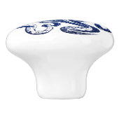 Blauer Kraken Keramikknauf (Seitenansicht)