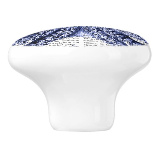 Blauer Kraken Keramikknauf (Seitenansicht)