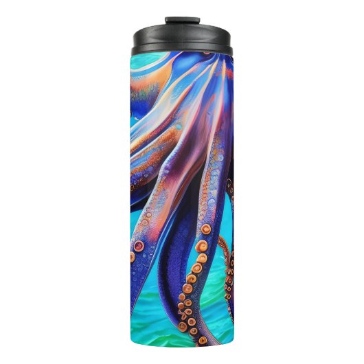 Blauer Kraken Kratopus Tentacles Thermosbecher (Vorderseite)