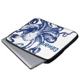 Blauer Kraken Laptopschutzhülle (Vorne Knopf)