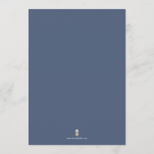 Blauer Kraken Menükarte (Rückseite)