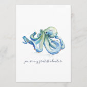 Blauer Kraken Menükarte (Vorderseite)