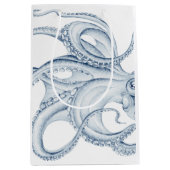 Blauer Kraken Mittlere Geschenktüte (Vorderseite)