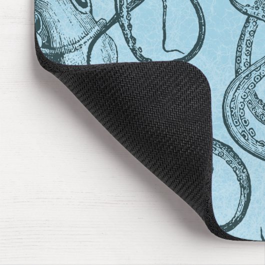 Blauer Kraken Mousepad (Ecke)