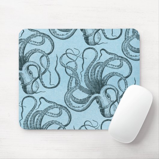 Blauer Kraken Mousepad (Mit Mouse)