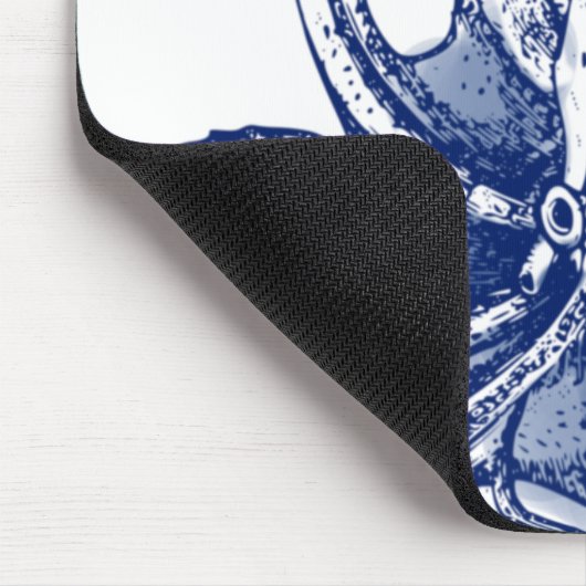 Blauer Kraken Mousepad (Ecke)
