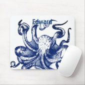 Blauer Kraken Mousepad (Mit Mouse)