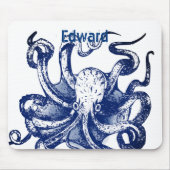 Blauer Kraken Mousepad (Vorne)