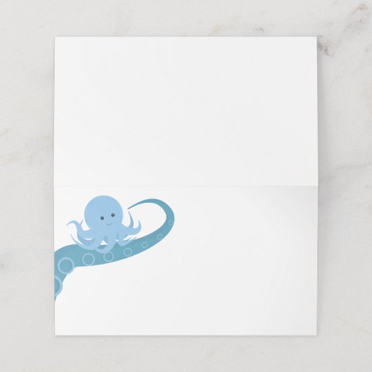 Blauer Kraken | Orte Platzkarte (Außenseite Aufgefaltet)