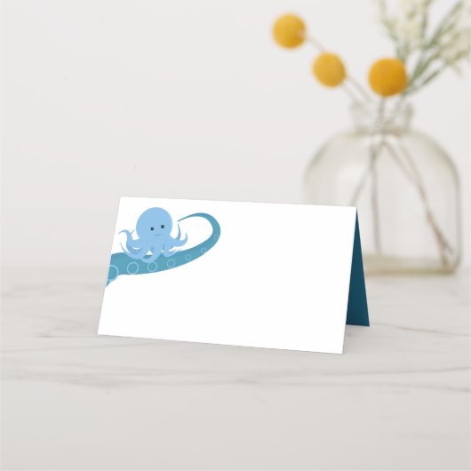 Blauer Kraken | Orte Platzkarte (Vorderseite)