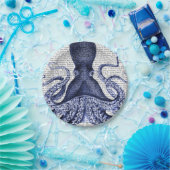 Blauer Kraken Pappteller (Party)