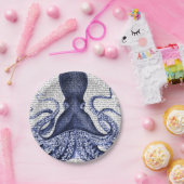 Blauer Kraken Pappteller (Party)