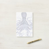 Blauer Kraken Post-it Klebezettel (Auf Schreibtisch)