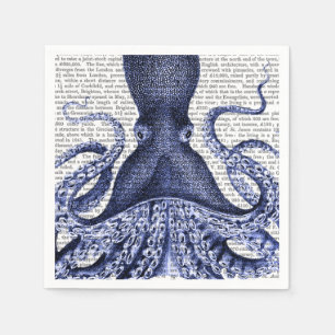 Blauer Kraken Serviette