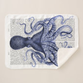 Blauer Kraken Sherpadecke (Vorderseite (Horizontal))