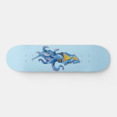 Blauer Kraken Skateboard (Horizontal)