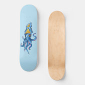 Blauer Kraken Skateboard (Vorderseite)