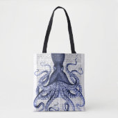 Blauer Kraken Tasche (Vorderseite)