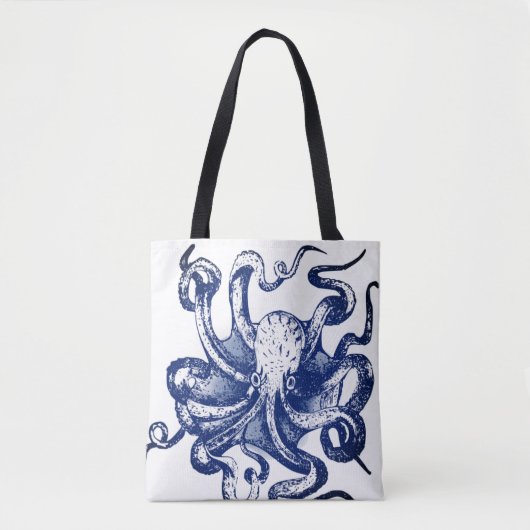 Blauer Kraken Tasche (Vorderseite)