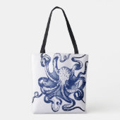 Blauer Kraken Tasche (Rückseite)