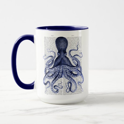 Blauer Kraken Tasse (Links)