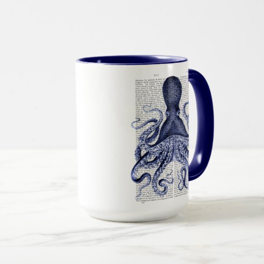 Blauer Kraken Tasse (VorderseiteRechts)