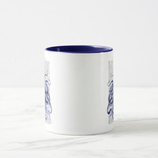 Blauer Kraken Tasse (Zentrum)
