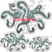 Blauer Kraken Thunder_Cove Aufkleber (Vorderseite)
