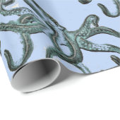 Blauer Kraken Thunder_Cove Geschenkpapier (Rolleneckpunkt)
