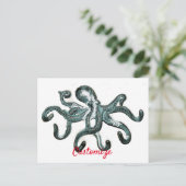 Blauer Kraken Thunder_Cove Postkarte (Stehend Vorderseite)